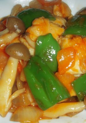 鶏胸肉とピーマンのケチャップ炒め-レシピのメイン写真