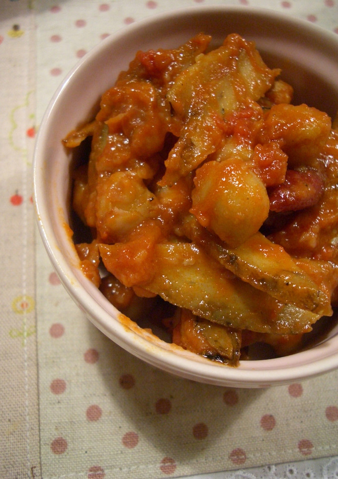 お豆と牛蒡たっぷり～鶏肉のトマト煮込み-レシピのメイン写真