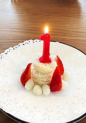 1歳誕生日ケーキ(乳製品アレルギー向け)-レシピのメイン写真