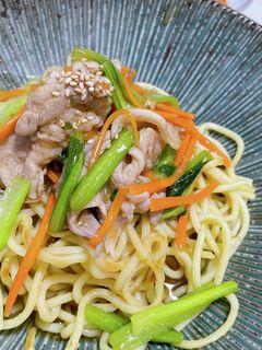 豚こまと小松菜の中華風あんかけ焼きそば-レシピのメイン写真