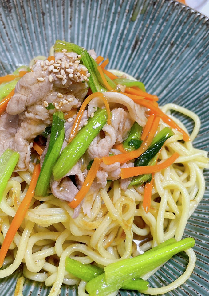 豚こまと小松菜の中華風あんかけ焼きそば-レシピのメイン写真