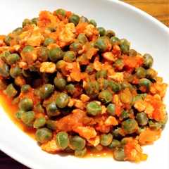 รูปของ えんどう豆のチリコンカン風
