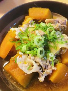 豚かぼちゃ●豚肉&カボチャのあまから煮-レシピのメイン写真