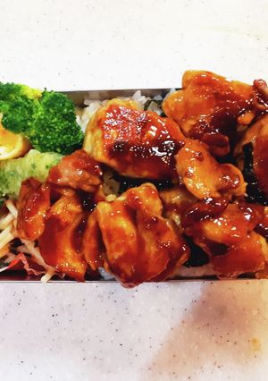 高校生弁当覚え書き199焼き鳥丼-レシピのメイン写真