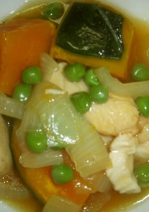 南瓜と鶏胸肉煮（高血圧）-レシピのメイン写真