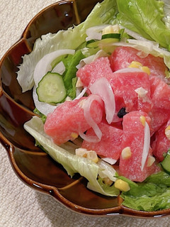 農家の作るスイカでサラダ-レシピのメイン写真