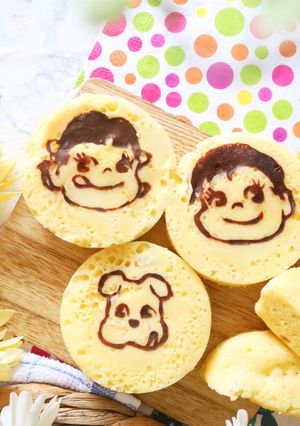 レンジで簡単☆おえかき蒸しパン-レシピのメイン写真