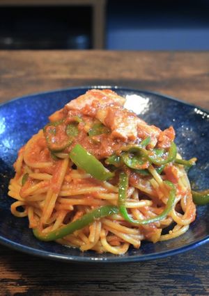 味噌トマトソースのパスタ-レシピのメイン写真