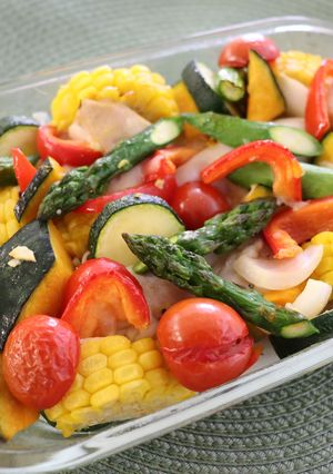 アスパラと夏野菜のオーブン焼き-レシピのメイン写真