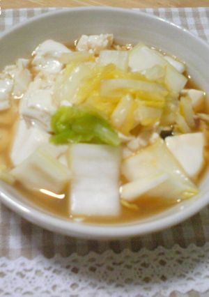 *簡単*あったか豆腐の白菜のせ*-レシピのメイン写真