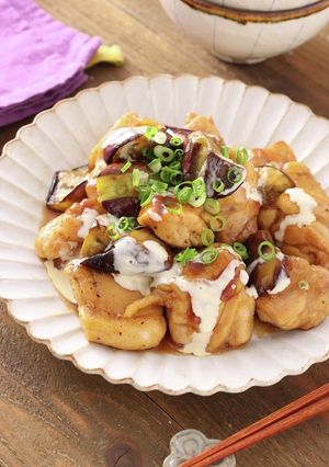 鶏肉となすの甘酢マヨソース-レシピのメイン写真