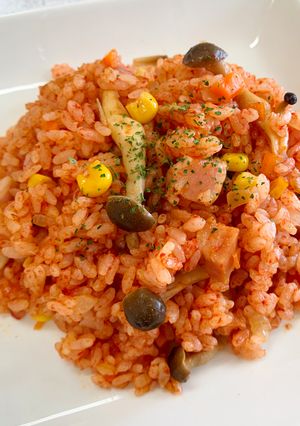 完熟トマトの炊き込みピラフ-レシピのメイン写真