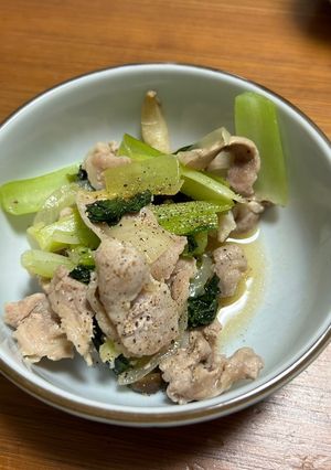 豚肉と小松菜の炒め物-レシピのメイン写真