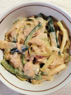 ツナと 胡瓜 セロリのマヨネーズサラダ✿-レシピのメイン写真