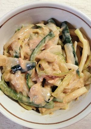 ツナと 胡瓜 セロリのマヨネーズサラダ✿-レシピのメイン写真