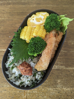 JK☆高菜とじゃこのご飯&エビフライ♪-レシピのメイン写真