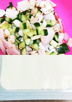 あわ漬けのもとで豆腐を食べる漬けもの-レシピのメイン写真