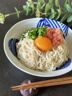 釜玉明太そうめん-レシピのメイン写真