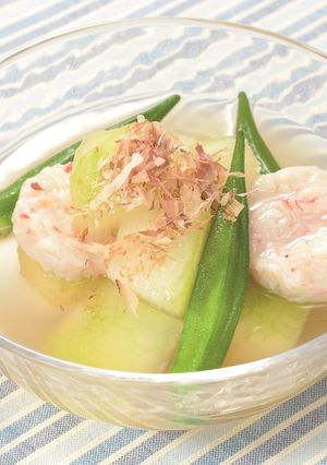 冬瓜とすり身寄せ冷製煮物-レシピのメイン写真