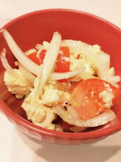 玉ねぎとトマトと豆腐のマリネ風サラダ-レシピのメイン写真