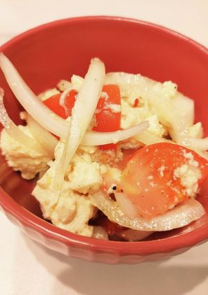 玉ねぎとトマトと豆腐のマリネ風サラダ-レシピのメイン写真