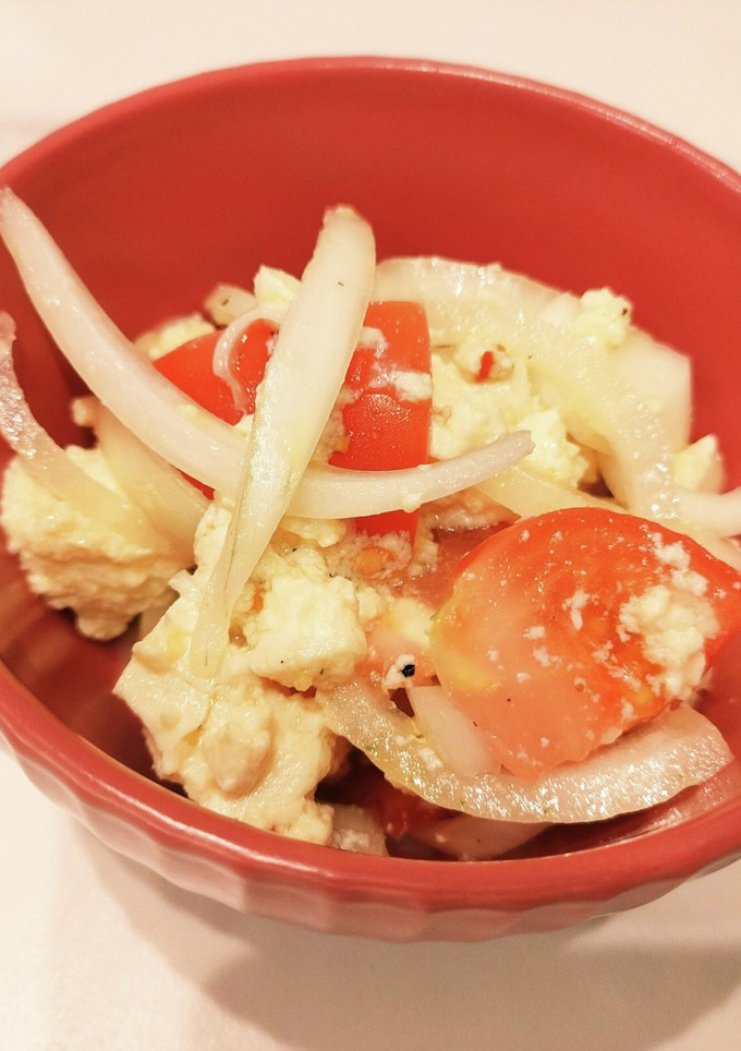 玉ねぎとトマトと豆腐のマリネ風サラダ-レシピのメイン写真