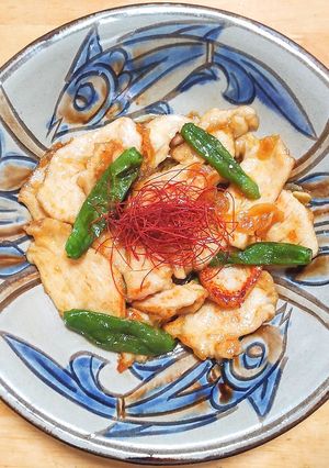 鶏むね肉とシシトウのカレー甘酢炒め-レシピのメイン写真