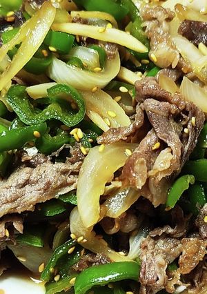 牛肉とピーマンの甘辛生姜焼き-レシピのメイン写真