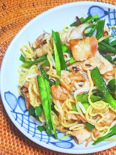 ニラともやしの塩焼きそば-レシピのメイン写真