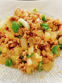 カレー香る、ピーマン、玉ねぎの豚肉そぼろ-レシピのメイン写真