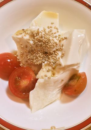 豆腐とミニトマトぽん酢白ごまがけ-レシピのメイン写真