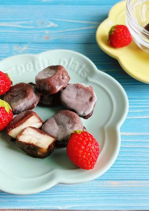 準備5分!濃厚♡ひと口チョコバナナアイス-レシピのメイン写真
