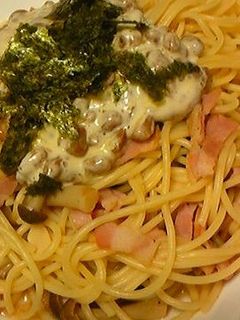 納豆乗せ☆和風パスタ-レシピのメイン写真