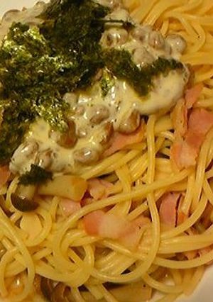 納豆乗せ☆和風パスタ-レシピのメイン写真