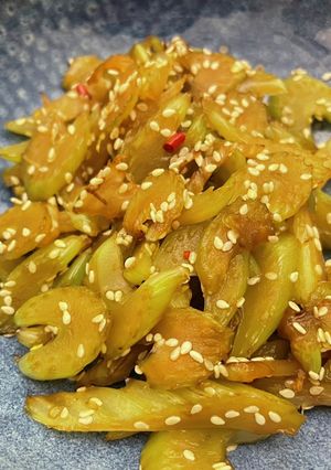 セロリの甘辛炒め-レシピのメイン写真