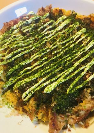 人参すりおろし入り●米粉の豚玉お好み焼き-レシピのメイン写真