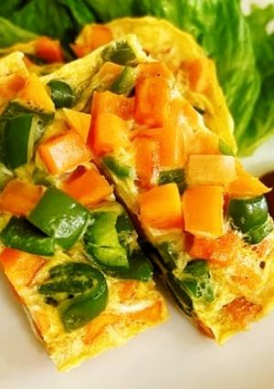 【朝食】レンジで野菜もりもりオムレツ-レシピのメイン写真
