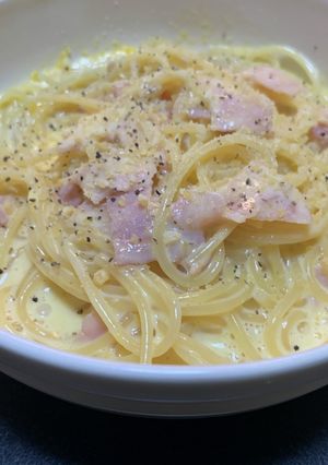 ワンパン生クリーム不使用カルボナーラ-レシピのメイン写真
