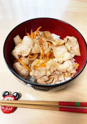豚パラ肉のソース丼-レシピのメイン写真