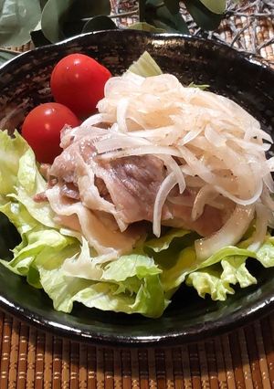 だしたまねぎで食べる冷しゃぶ-レシピのメイン写真
