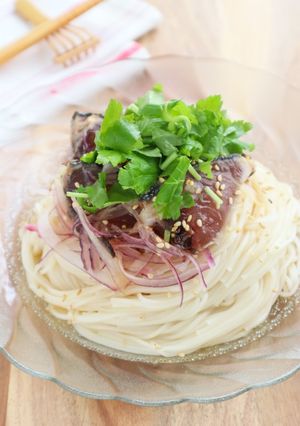 さっぱり♫カツオのたたきのポン酢そうめん-レシピのメイン写真