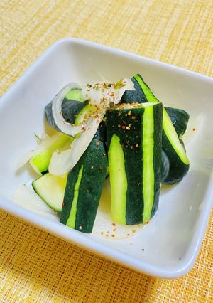 5分ズッキーニ✨濃旨コリポリ中華風漬物-レシピのメイン写真