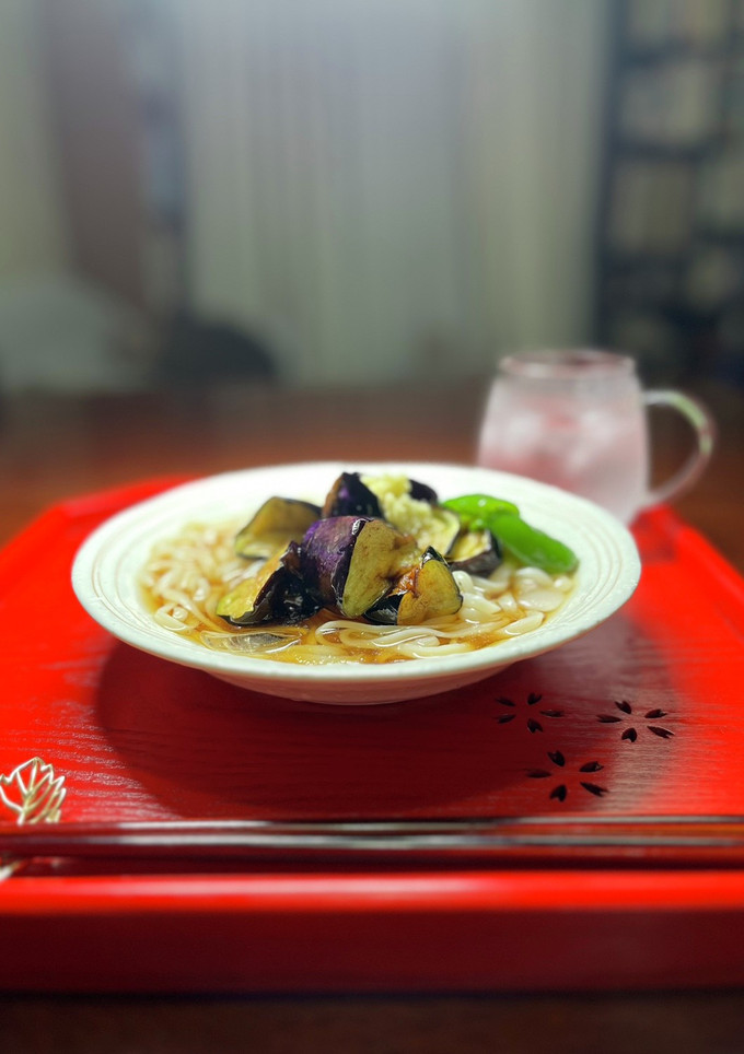 新和食〜揚げなすのぶっかけ冷やしうどん-レシピのメイン写真