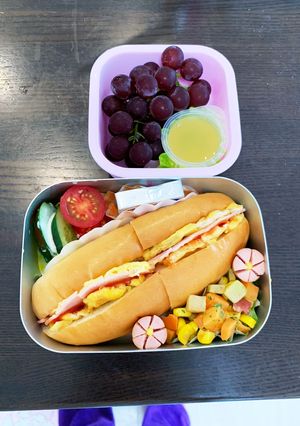 ハムエッグサンド弁当☆幼稚園用☆3歳-レシピのメイン写真