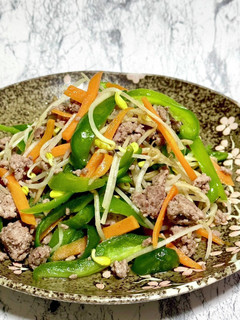 豆もやしひき肉炒め(身内専用)-レシピのメイン写真