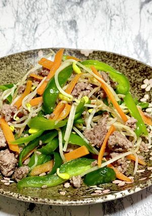 豆もやしひき肉炒め(身内専用)-レシピのメイン写真