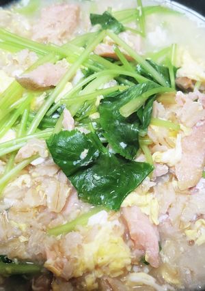 鮭と三つ葉のオートミール卵雑炊-レシピのメイン写真