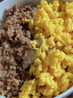 冷めてもうまい鶏そぼろ丼-レシピのメイン写真