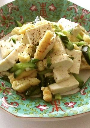 豆腐と油揚げのガラスープ和え-レシピのメイン写真