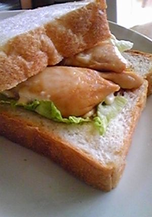 ヘルシーに♫ささみ照り焼きサンド-レシピのメイン写真